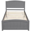 NicBex Twin Size Wood Platform Bed Frame with Headboard and Footboard,Under Bed Storage,Easy Assembly,White/Espresso/Gray - 2 of 4