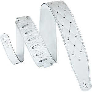 Levy's MG26DS 2.5'' White Garment Leather Guitar Strap - 1 of 4