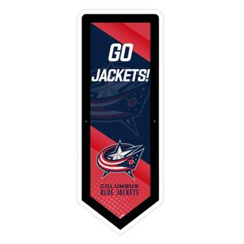 Evergreen Ultra-Thin Glazelight LED Wall Decor, Pennant, Columbus Blue Jackets- 9 x 23 Inches Made In USA