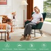 GlasFlength Seating Sets with High Backrest, Upholstered Glider Rocker, Rocking Accent Chairs, for Living Room, Nursery, green, 22.83"*22.8"*38.98" - 4 of 4