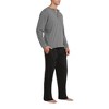 SLEEPHERO Henley Long Sleeve Tee Shirt with Knit Pajama Pants with Pockets - 3 of 4
