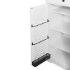 TopComfy Decorative Storage Cabinets Freestanding Shoe Shutter Door Shoe Storage Adjustable Storage Shelf for Living Room, White, 48.4"*18"*8.4" - 4 of 4