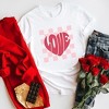 Simply Sage Market Women's Love Heart Checkered Short Sleeve Graphic Tee - 3 of 4
