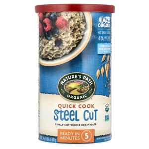 Nature's Path, Organic Whole Grain Oats, Quick Cook Steel Cut, 24 oz - 1 of 2