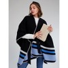 Shiraleah Black and Blue Twila Belted Cape Wrap - 3 of 4