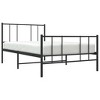 vidaXL Black Twin Metal Bed Frame with Headboard & Slats, No Mattress, Easy Assembly - 4 of 4