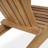 Wooden Adirondack Chair Wide Armrest,Durable and Weather Resistant,Garden Furniture for Outdoor, Patio or Beach,Without Footrest - 3 of 4
