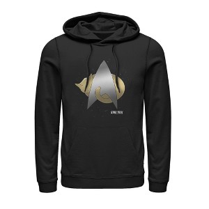 Men's Star Trek: The Next Generation Starfleet Cozy Cat Emblem Pull Over Hoodie - 1 of 3