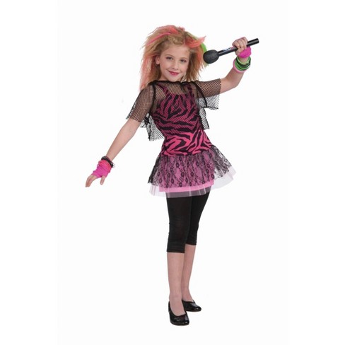 Forum Novelties Child 80s Punk Rock Star Girl Costume Large : Target