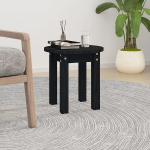 Clihome Solid Pine Coffee Table, Elegant Round Side Table with Matte Finish for Versatile Home Decor - 1 of 4