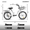 SEVOBAL Bicycles 20 Inch Kids Bike with Coaster Brake V-Brake Lightweight Steel Frame for Boys and Girls, White, 55.9"*21.2"*31.5" - 4 of 4