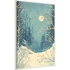 Amanti Art 28"x41" Red Bird in Snowy Forest by Pictufy Studio Framed Canvas Wall Art Print - 2 of 4
