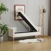 Bella Depot 65.35"W Corduroy Storage Bench with Armrests and Two bolster Pillows for Living Room, Entryway and Bedroom - 4 of 4