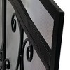 Royal Hampton Scrollwork Mesh Fireplace Screen, 2 Door Iron Design, 43 Inch - 3 of 4