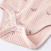 Baby Girls' 2pc Butterflies Wide Ribbed Top & Bottom Set - Cloud Island™ Pink - 4 of 4