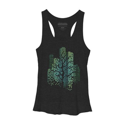 Women's Design By Humans City Lights and Tree By alnavasord Racerback Tank Top