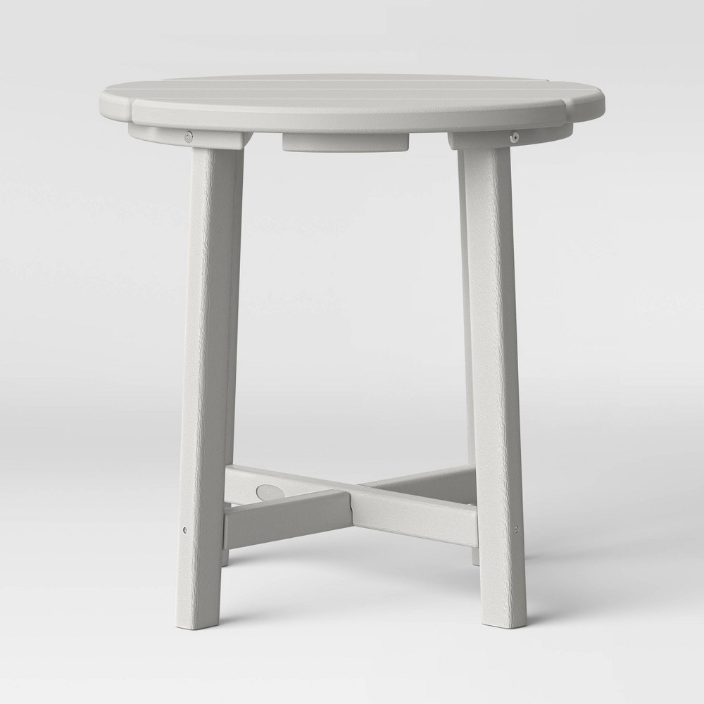 POLYWOOD Round Shawboro Side Table White - Threshold&trade;: Durable Patio Accent, All-Weather & Fade-Resistant