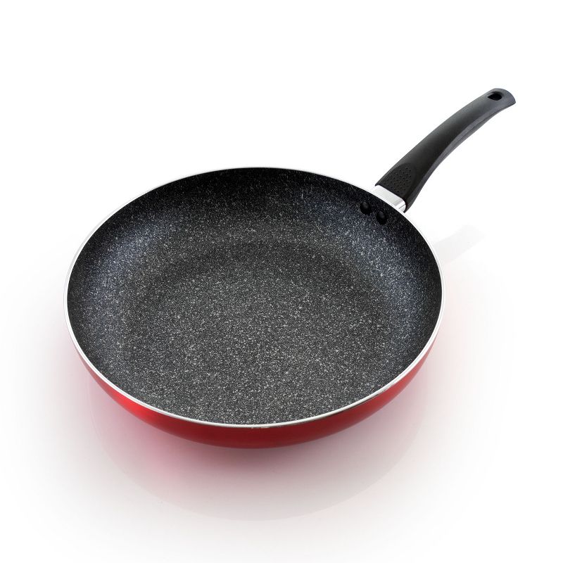 Oster Merrion 12 Inch Aluminum Frying Pan in Red with Bakelite Handle, 4 of 14