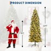 Pencil Christmas Tree With LED Lights, High-quality PVC Pine Needles, Suitable for Porch, Balcony or Outdoor Living area,for Home Party&Holiday - 4 of 4