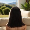 Unique Bargains Women's Bangs Straight Hair Wig 2x4in 180 Real Human Hair 12in Black 1 Pc - 3 of 4
