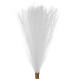Unique Bargains Party Wall Vase Wedding Decor Tall Fluffy Faux Pampas Grass White 30 Pcs - 1 of 4