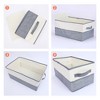 REGALWOVEN Fabric Collapsible Closet Organizer Storage Cube with Handles 2 Pcs - 3 of 4
