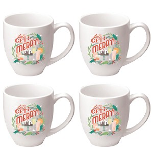 Courtside Market Lets Get Merry V Convetry Mug 4 Piece Set - 1 of 1