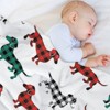DSANE Christmas Dachshunds Christmas Throw Blanket Soft Fleece Christmas Blanket Cozy Flannel Throw for Couch Bed - 4 of 4