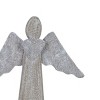 Angel Decorative Figure White Metal with Wood Base by Foreside Home & Garden - 4 of 4