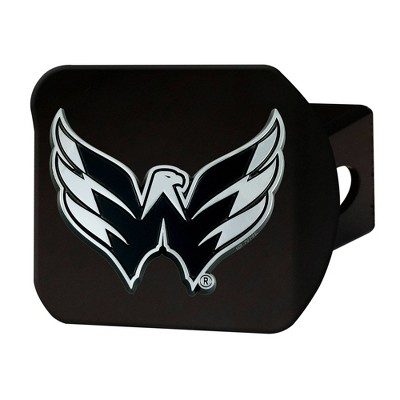 NHL Washington Capitals Chrome Metal Hitch Cover - Black