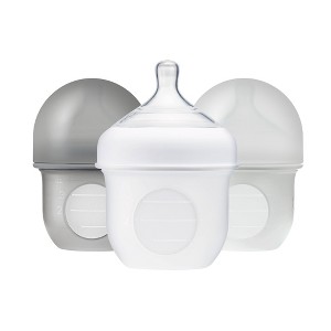 Boon NURSH Silicone Pouch Baby Bottles - 4 fl oz/3pk - 1 of 4