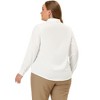 Agnes Orinda Women's Plus Size Long Sleeve Elegant Tie Chiffon Formal Office Blouses - 4 of 4