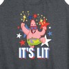 Women's SpongeBob SquarePants Lit Fireworks Patrick Graphic Racerback Tank - Heather Charcoal - 2 X-Large - 2 of 4
