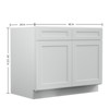 Kitchen Base Cabinet, Unassembled Cabinet with Adjustable Shelf without Top - 3 of 4