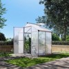 Garvee Greenhouse for Outdoors, Aluminum Alloy & Polycarbonate Green House with Windows Vent, for Patio, Backyard, Garden - 2 of 4