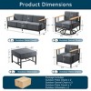 Gymojoy Outdoor Sofa Funiture with Thick Cushion for Garden Yard - 2 of 4