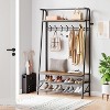 Entryway 4-in-1 Hall Tree with Shoe Storage Bench, Narrow Hallway Coat Rack and Shoe Bench, Mudroom Coat Rack Shoe Rack with Hooks - 3 of 4