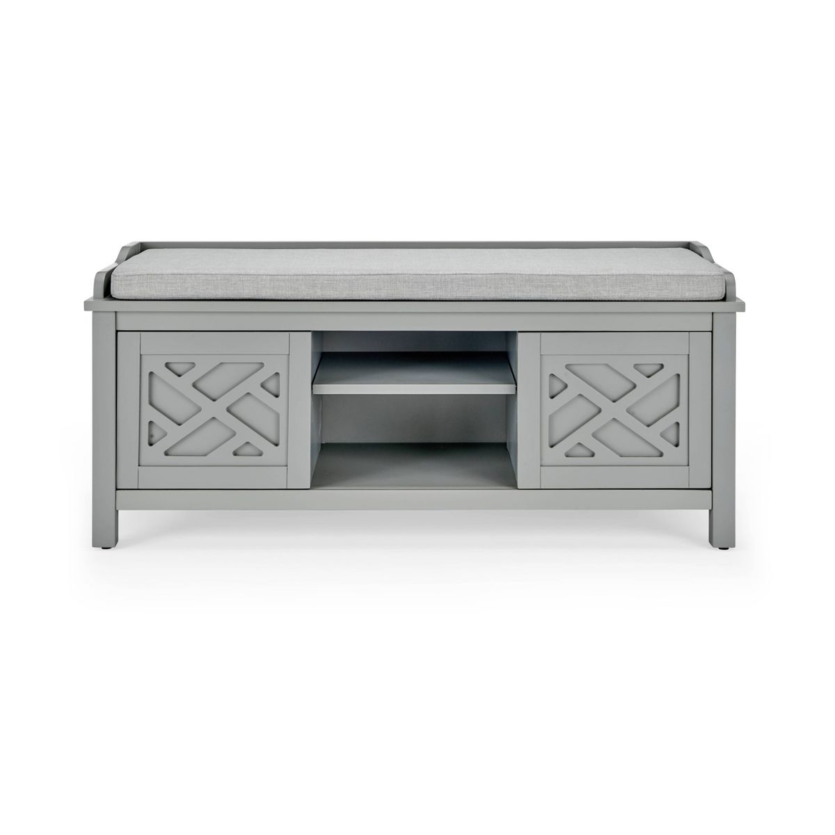 45" Middlebury Wood Storage Bench with Cushion - Alaterre Furniture - thumbnail 7