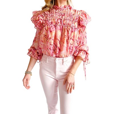 Women's Mock Neck Long Sleeve Top - entro