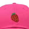 Dalix Strawberry Embroidered Cotton Dad Hat Fruit Adjustable Casual Baseball Cap Nature Womens - 2 of 4