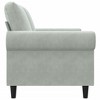 vidaXL Luxurious 2-Seater Sofa in Soft Light Gray Velvet with Sturdy Metal Frame - Cozy Seating Experience and Modern Design - 4 of 4