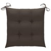 vidaXL Rocking Chair with Taupe Cushion Solid Teak Wood - 3 of 4