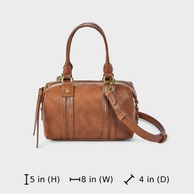Universal Thread Faux Leather Distressed Small Satchel Crossbody Bag - Universal Thread™ Copper — фото 7
