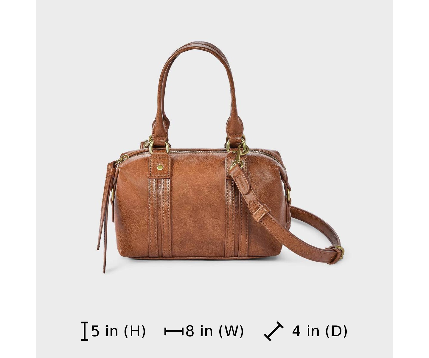 Сумка Universal Thread Faux Leather Distressed Small Satchel Crossbody — фото 7