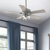 Hunter 52" Crestfield Lighted Ceiling Fan Matte Silver Finish with 5 Blades and Remote Control for Large Rooms - 3 of 4
