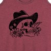 Women's - Instant Message - Cowboy Skull Graphic Racerback Tank - 2 of 4