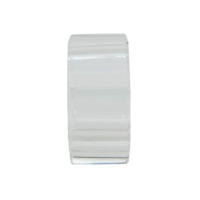 Octagonal Clear Crystal Glass Napkin Rings Set