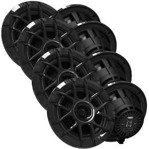 Wet Sounds ZERO Series - 4 Pairs ZERO-6-XZ-B Black 6.5" Neodymium Powersport & Marine Speakers with Horn-Loaded Titanium Tweeters, Pair - 1 of 4