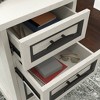 Sauder Carolina Grove 3 Drawer L Desk Winter Oak: Mid-Century Modern Home Office Furniture, Metal Frame - image 4 of 4