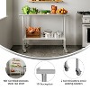 Flash Furniture Rawcliffe Stainless Steel 18  Gauge NSF Cert. Portable Prep and Work Table with 1.5" Backsplash, Undershelf and 2 Locking Casters - 3 of 4
